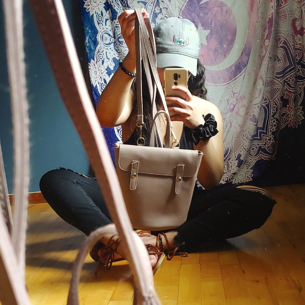 Mauve Mini Backpack Purse